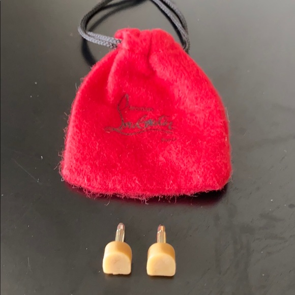Christian Louboutin Shoes - Christian Louboutin Red Pouch & Heel Tips